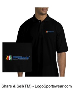 Embroidered Silk Touch Polo (Black) Design Zoom